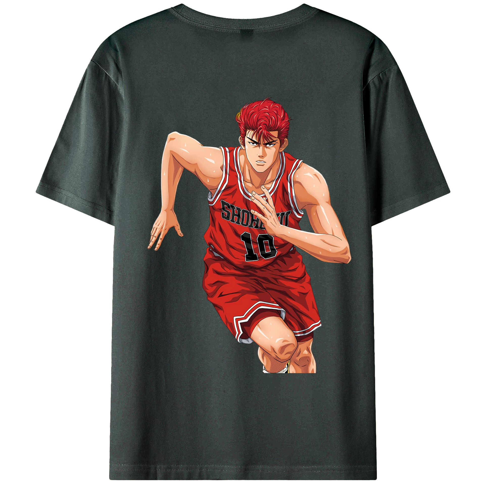 （画像用） SLAM DUNK／スラムダンク 綿100％ メンズ半袖Tシャツ（バックプリント） 通気性